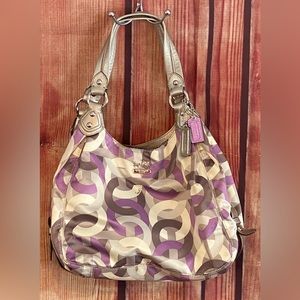 💕COACH💕 Handbag - purple/silver pattern. Super Cute!!!